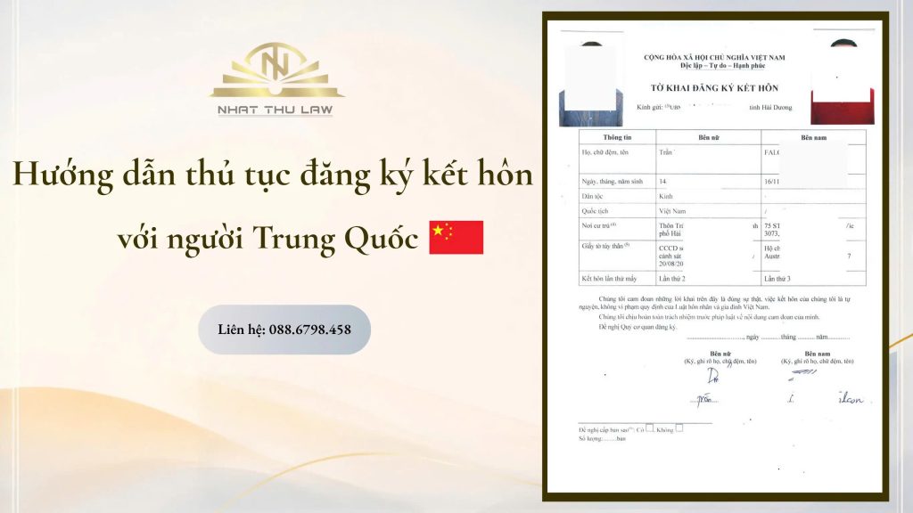 Thủ tục đăng ký kết hôn với người Trung Quốc