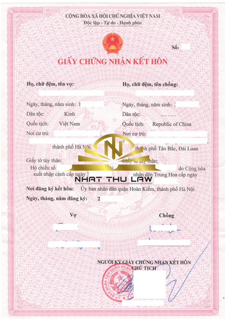 Giấy chứng nhận kết hôn với người Đức