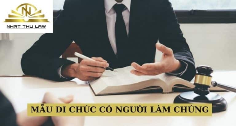 Mẫu di chúc có người làm chứng