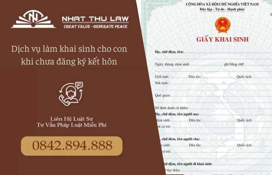 dịch vụ khai sinh cho con khi chưa đăng ký kết hôn