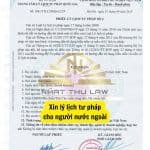 Mẫu phiếu lý lịch tư pháp số 2 cho người nước ngoài