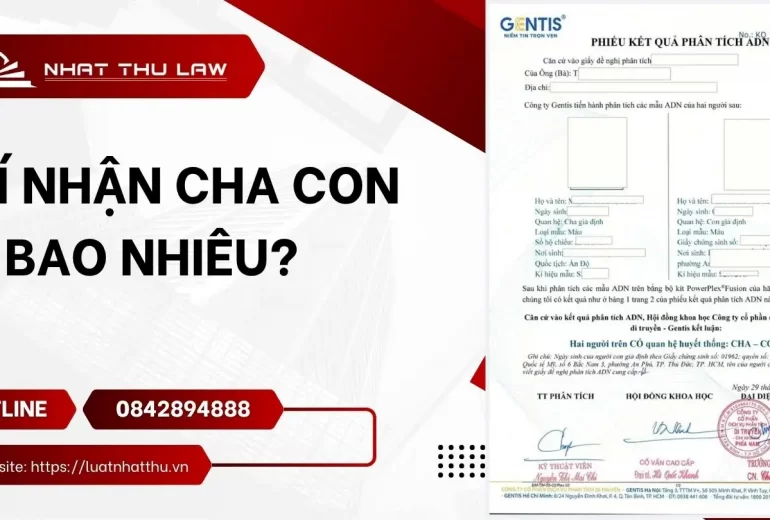 Phí nhận cha con, phí xác định cha mẹ con