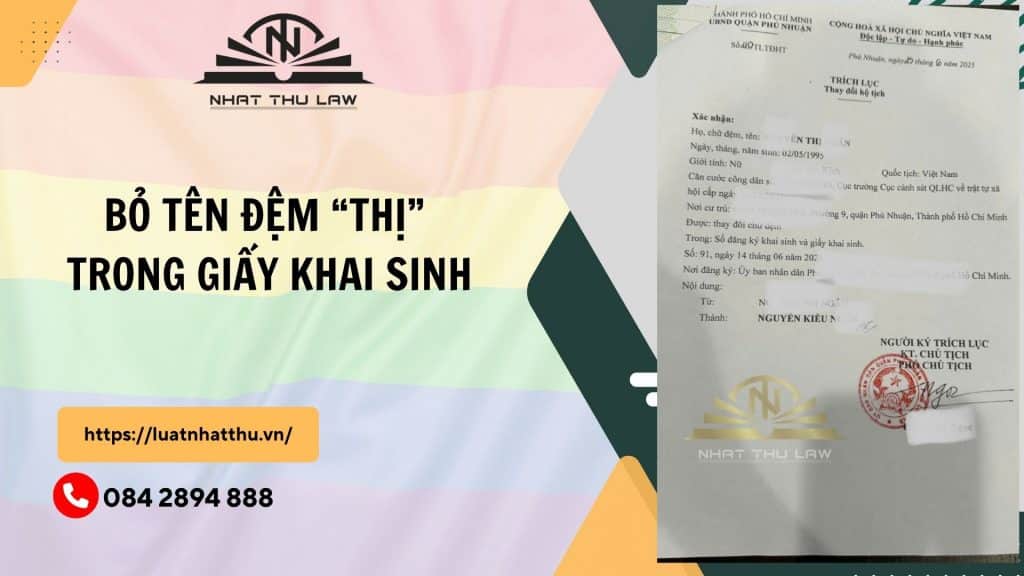 Bỏ chữ Thị trong tên khai sinh được không