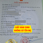 Mẫu giấy khai sinh không có tên mẹ