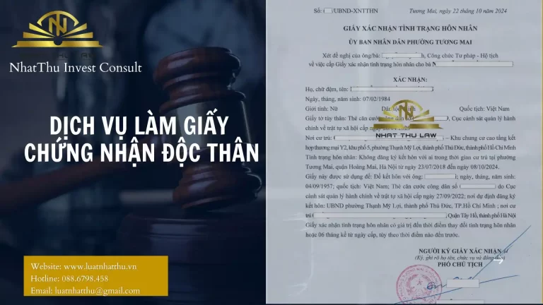dịch vụ làm giấy độc thân trọn gói