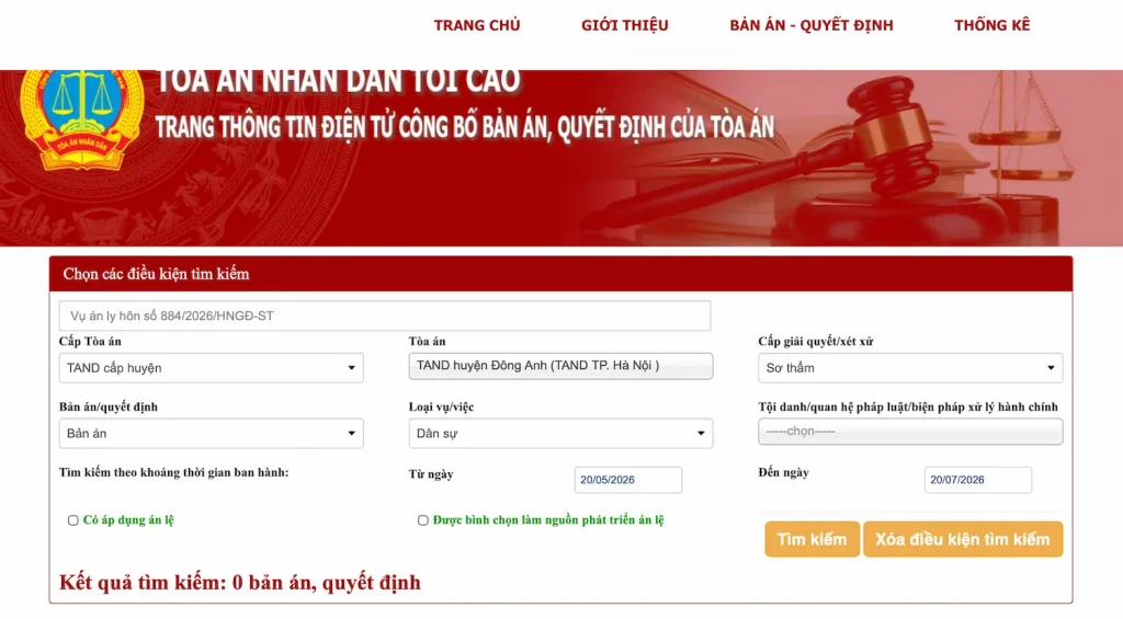 Cấp lại quyết định ly hôn online bị mất