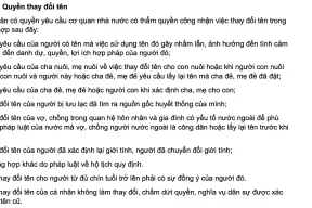 Đổi tên khai sinh có khó không? Trường hợp nào không được đổi tên?