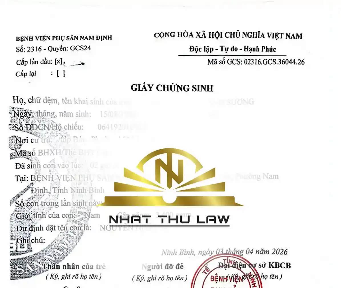 Dịch vụ xin cấp lại giấy chứng sinh đã mất